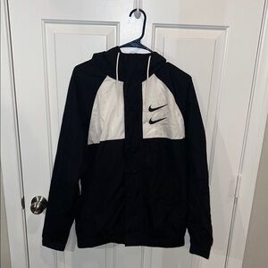 Nike Black and White Hooded Jacket